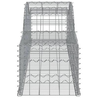 vidaXL Oblúkový gabionový kôš 15 ks 300x50x40/60 cm pozinkované železo