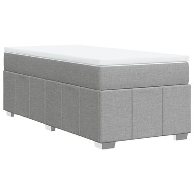 vidaXL Boxspring posteľ s matracom bledosivý 100x200 cm látka