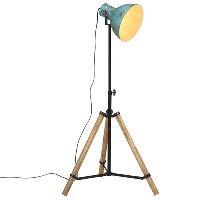 vidaXL Podlahová lampa 25 W šmuhovaná modrá 75x75x90-150 cm E27