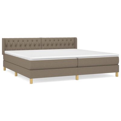 vidaXL Boxspring posteľ s matracom sivohnedý 200x200 cm látka