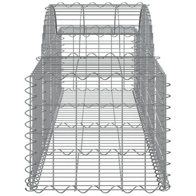 vidaXL Oblúkový gabionový kôš 9 ks 200x50x40/60 cm pozinkované železo