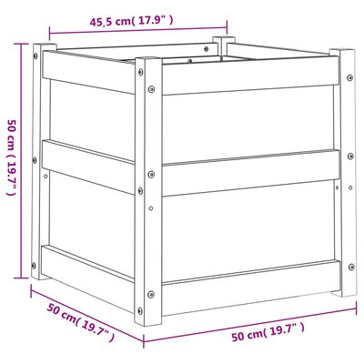 vidaXL Záhradný kvetináč 50x50x50 cm impregnovaná borovica