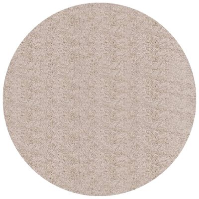 vidaXL Shaggy koberec PAMPLONA, vysoký vlas, moderný, béžový Ø 120 cm