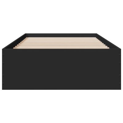 vidaXL Posteľný rám so zásuvkami čierny 200x200 cm kompozitné drevo