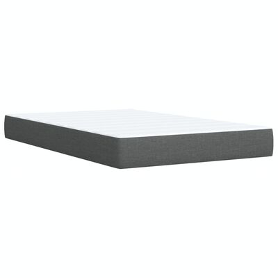 vidaXL Boxspring posteľ s matracom, tmavosivá 120x190 cm, látka