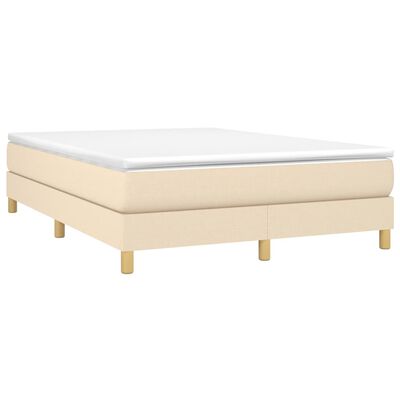 vidaXL Boxspring posteľ s matracom krémový 140x190 cm látka