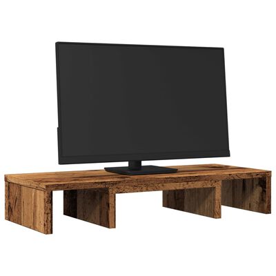 vidaXL Stojan na monitor staré drevo 60x24x10,5 cm kompozitné drevo