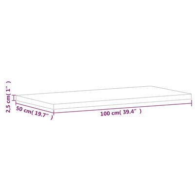 vidaXL Stolová doska 100x50x2,5 cm obdĺžniková masívny buk