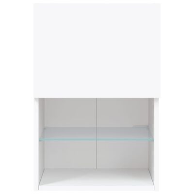 vidaXL TV skrinka s LED svetlami biela 40,5x30x60 cm