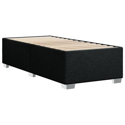 vidaXL Posteľný rám boxspring s matracom čierny 90x190 cm látka