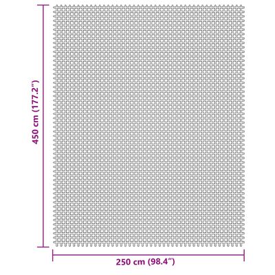 vidaXL Kempingová podložka krémová 4,5x2,5 m