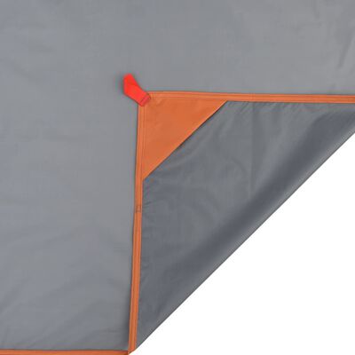 vidaXL Pikniková deka s kolíkmi sivá a oranžová 205x155 cm