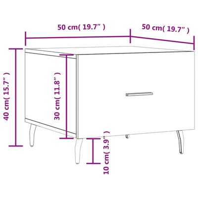 vidaXL Konferenčné stolíky 2 ks betónovo sivé 50x50x40cm kompoz. drevo