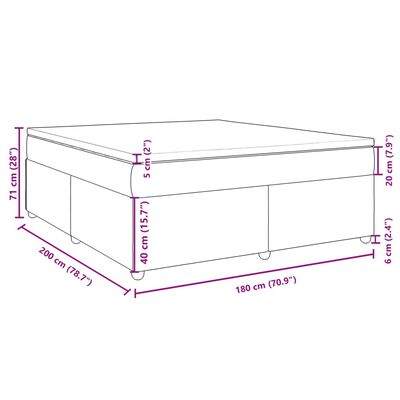 vidaXL Posteľný rám boxspring s matracom modrý 180x200 cm látka