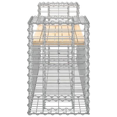 vidaXL Záhradná lavička gabiónový dizajn 183x41x60,5 masívna borovica