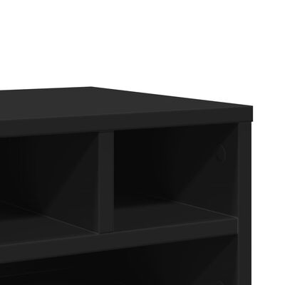 vidaXL Stojan na tlačiareň čierny 40x32x22,5 cm kompozitné drevo