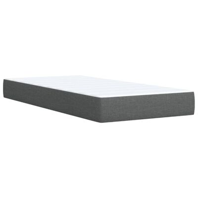 vidaXL Boxspring posteľ s matracom tmavosivá 100x200 cm látka