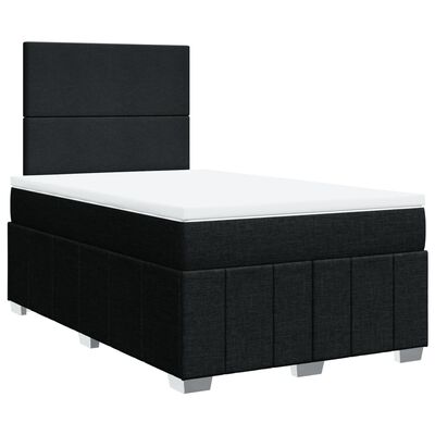 vidaXL Boxspring posteľ s matracom čierny 120x200 cm látka