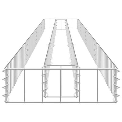 vidaXL Gabiónový vyvýšený záhon pozinkovaná oceľ 360x30x10 cm