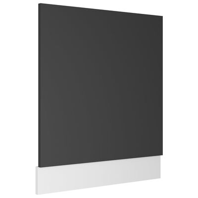 vidaXL Dvierka na umývačku, sivé 59,5x3x67 cm, kompozitné drevo