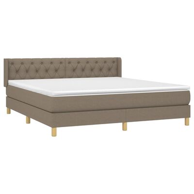 vidaXL Posteľný rám boxspring s matracom sivohned 160x200 cm látka