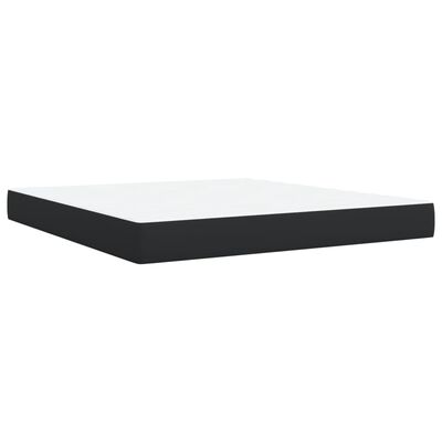 vidaXL Boxspring posteľ s matracom čierna 180x200 cm umelá koža