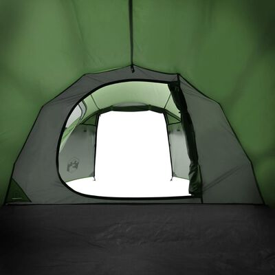 vidaXL Kempingový stan tunelový 3 osoby zelený vodeodolný