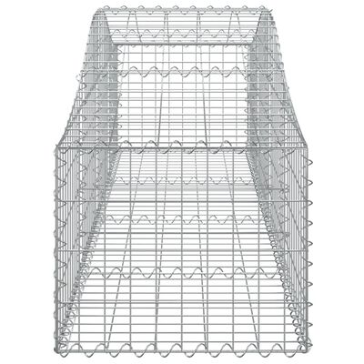 vidaXL Oblúkové gabionové koše 3 ks 200x50x40/60 cm pozink. železo