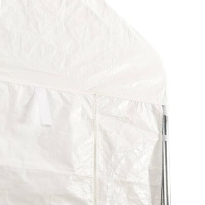 vidaXL Altánok so strechou, biely 13,38x4,08x3,22 m, polyetylén