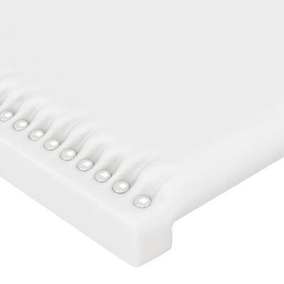 VidaXL Čelo postele biele 183x16x118/128 cm umelá koža