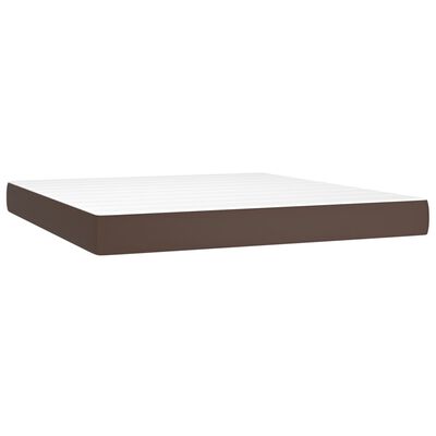 vidaXL Boxspring posteľ s matracom hnedá 180x200 cm umelá koža