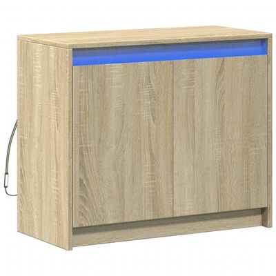 vidaXL Komoda s LED dub sonoma 72x34x61 cm kompozitné drevo