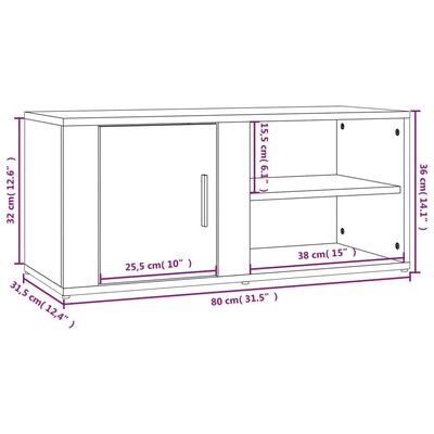 vidaXL TV skrinky 2ks betónovosivé 80x31,5x36 cm spracované drevo