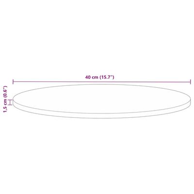 vidaXL Stolová doska Ø 40x1,5 cm okrúhla masívne recyklované drevo