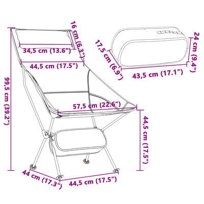 vidaXL Skladacie kempingové stoličky 2 ks čierne oxford látka a hliník