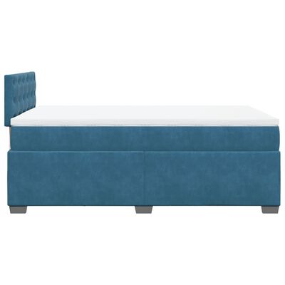 vidaXL Boxspring posteľ s matracom, tmavomodrá 120x190 cm, zamat