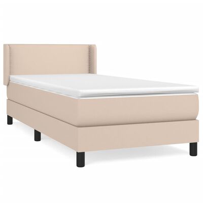 vidaXL Boxspring posteľ s matracom kapučínová 100x200 cm umelá koža