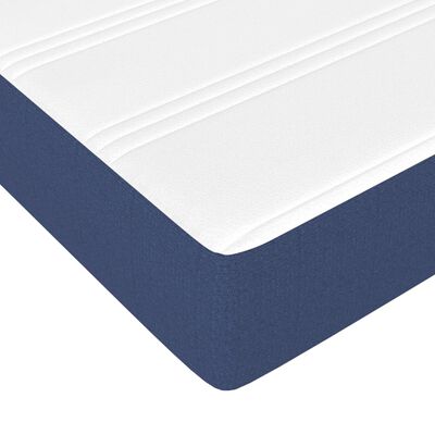 vidaXL Posteľný rám boxspring s matracom modrý 90x200 cm látka