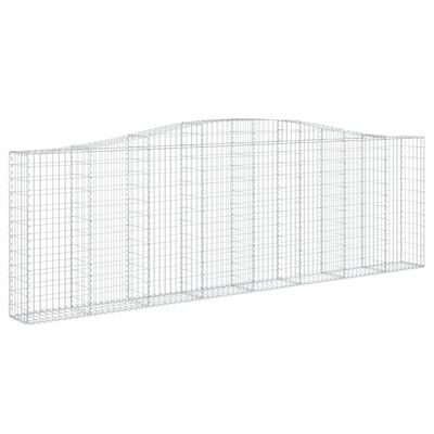 vidaXL Oblúkový gabionový kôš 400x30x120/140 cm pozinkované železo