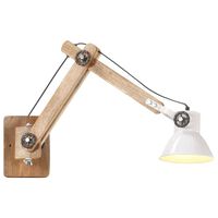 vidaXL Nástenná lampa, industriálny štýl, biela, okrúhla E27