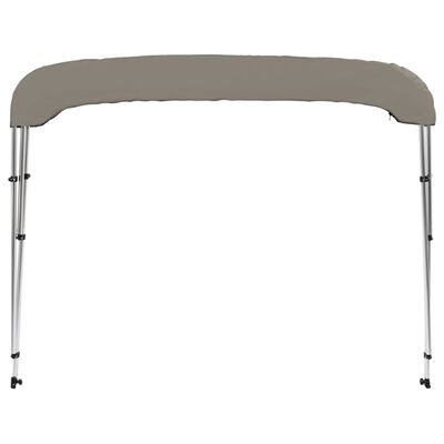 vidaXL Strieška bimini s 3 oblúkmi sivá 183x180x137 cm