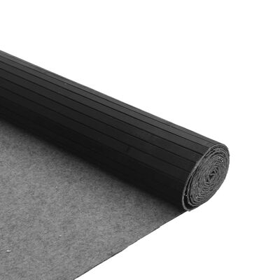 vidaXL Koberec obdĺžnikový čierny 80x300 cm bambus
