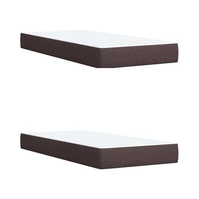 vidaXL Boxspring posteľ s matracom tmavohnedá 200x200 cm látka