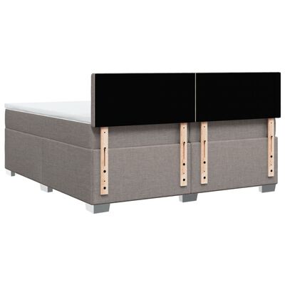 vidaXL Boxspring posteľ s matracom sivohnedý 200x200 cm látka