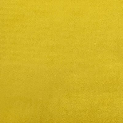 vidaXL Denná posteľ s matracom žltá 100x200 cm zamat