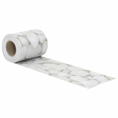 vidaXL Záhradné zásteny 2 ks vzhľad mramoru sivé 35x0,19 cm PVC