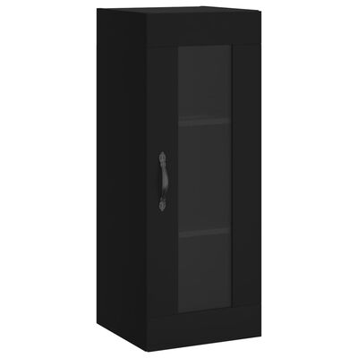 vidaXL Vysoká skrinka čierna 34,5x34x180 cm spracované drevo