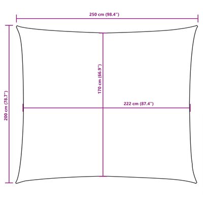 vidaXL Tieniaca plachta oxfordská látka obdĺžniková 2x2,5m hnedá