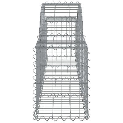 vidaXL Oblúkový gabionový kôš 4 ks 200x30x40/60 cm pozinkované železo