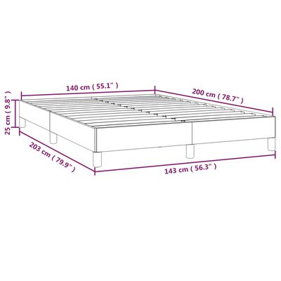 vidaXL Posteľný rám hnedý 140x200 cm umelá koža